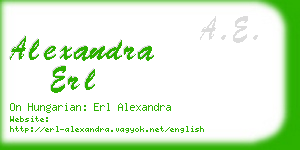 alexandra erl business card